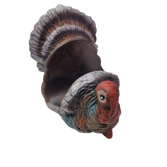 Ceramic Turkey Napkin Holder Thanksgiving Fall Dinner Cabin Hunter Bird Fowl - Picture 6 of 7